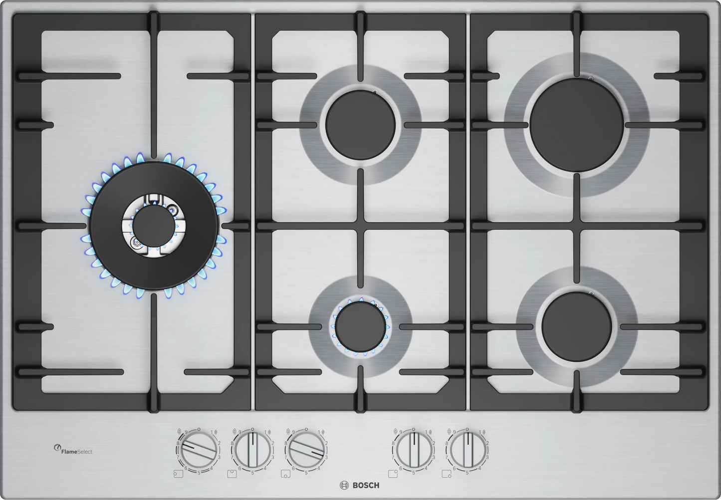 Bosch Series 6 Gas cooktop 75 cm Stainless steel