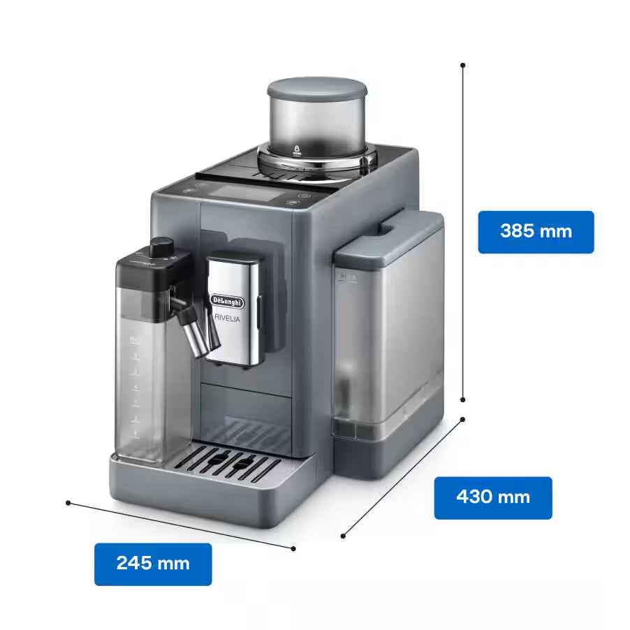 DeLonghi Rivelia With Auto Milk Fully Automatic Coffee Machine Pebble Grey