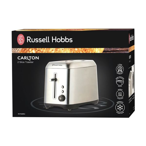 Carlton 2 Slice Toaster - Brushed