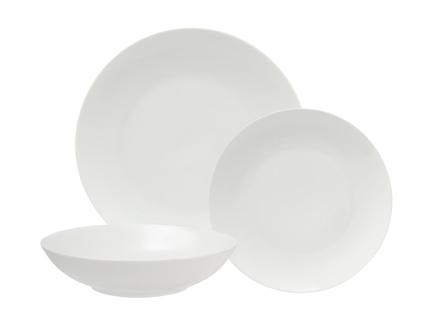 Maxwell & Williams White Basics Tribeca Coupe Dinner Set 12pc Gift Boxed