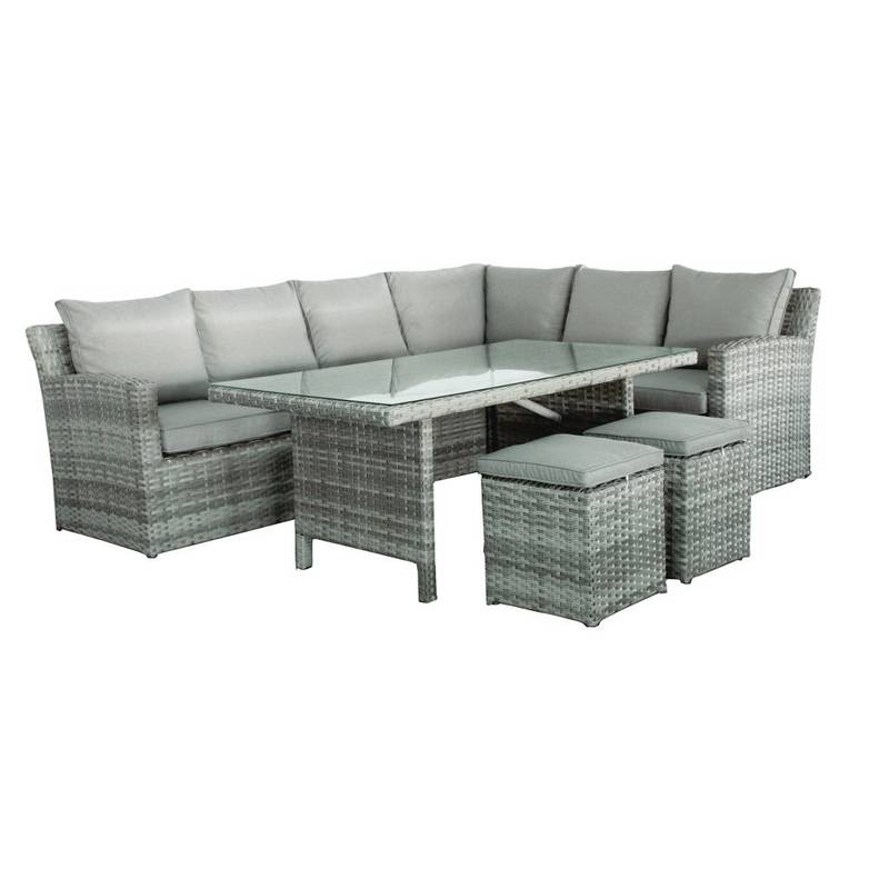 Chios Corner Modular Outdoor Setting with Mid-Height Table