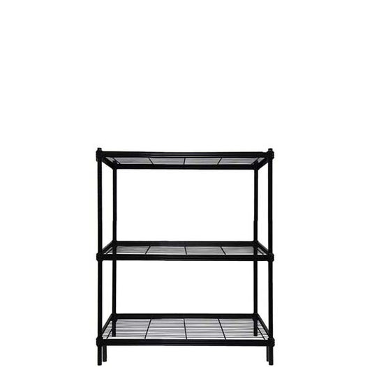 Seymours 3 Tier Narrow Wire Shelving Unit Black