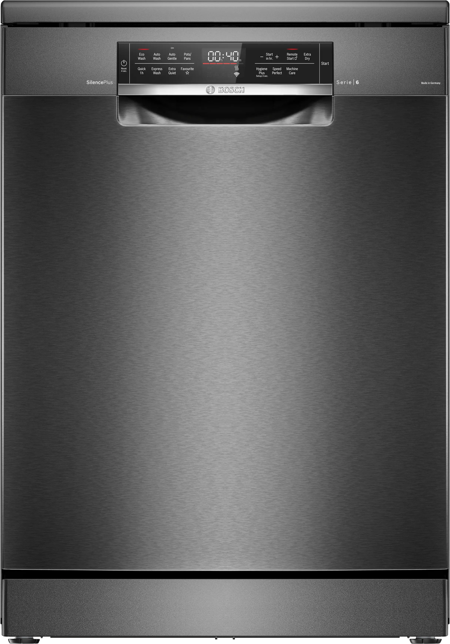 Bosch Series 6 Free-standing dishwasher 60 cm Brushed black steel anti-fingerprint
