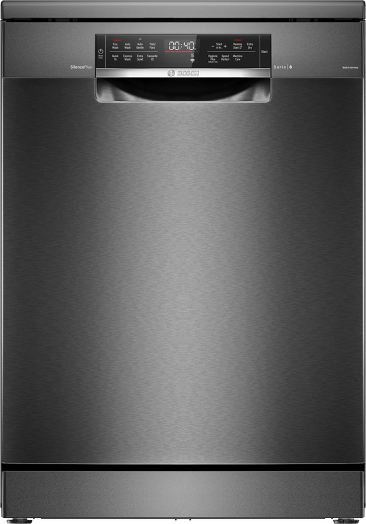 Bosch Series 6 Free-standing dishwasher 60 cm Brushed black steel anti-fingerprint