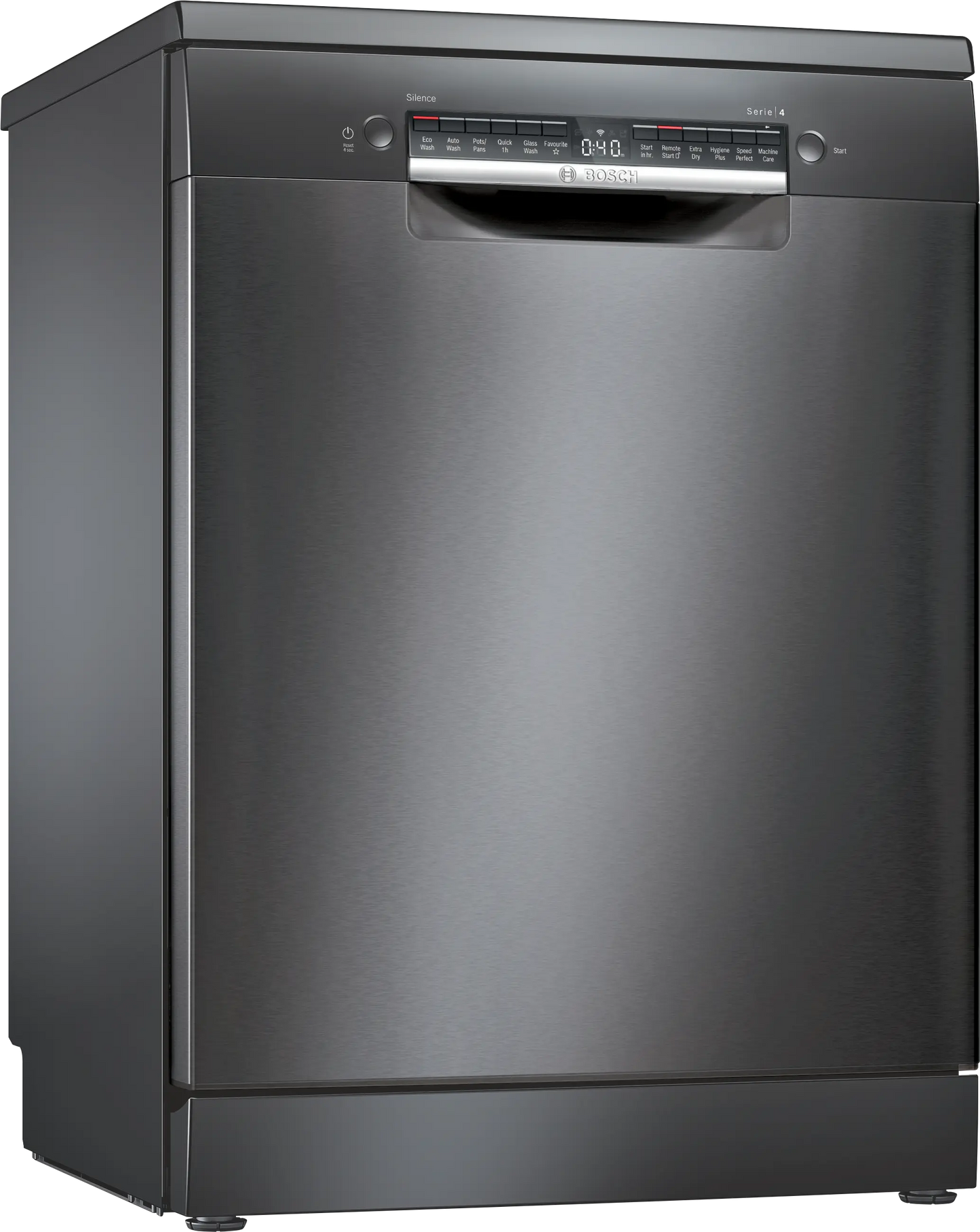 Bosch Series 4 Free-standing dishwasher 60 cm Brushed black steel anti-fingerprint
