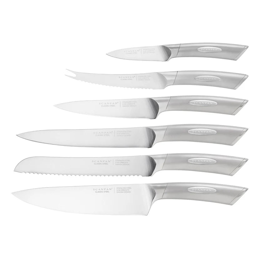 Scanpan Classic Steel 7 Piece Knife Block Set