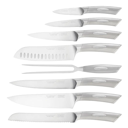 Classic Steel 9 Piece Knife Block Set