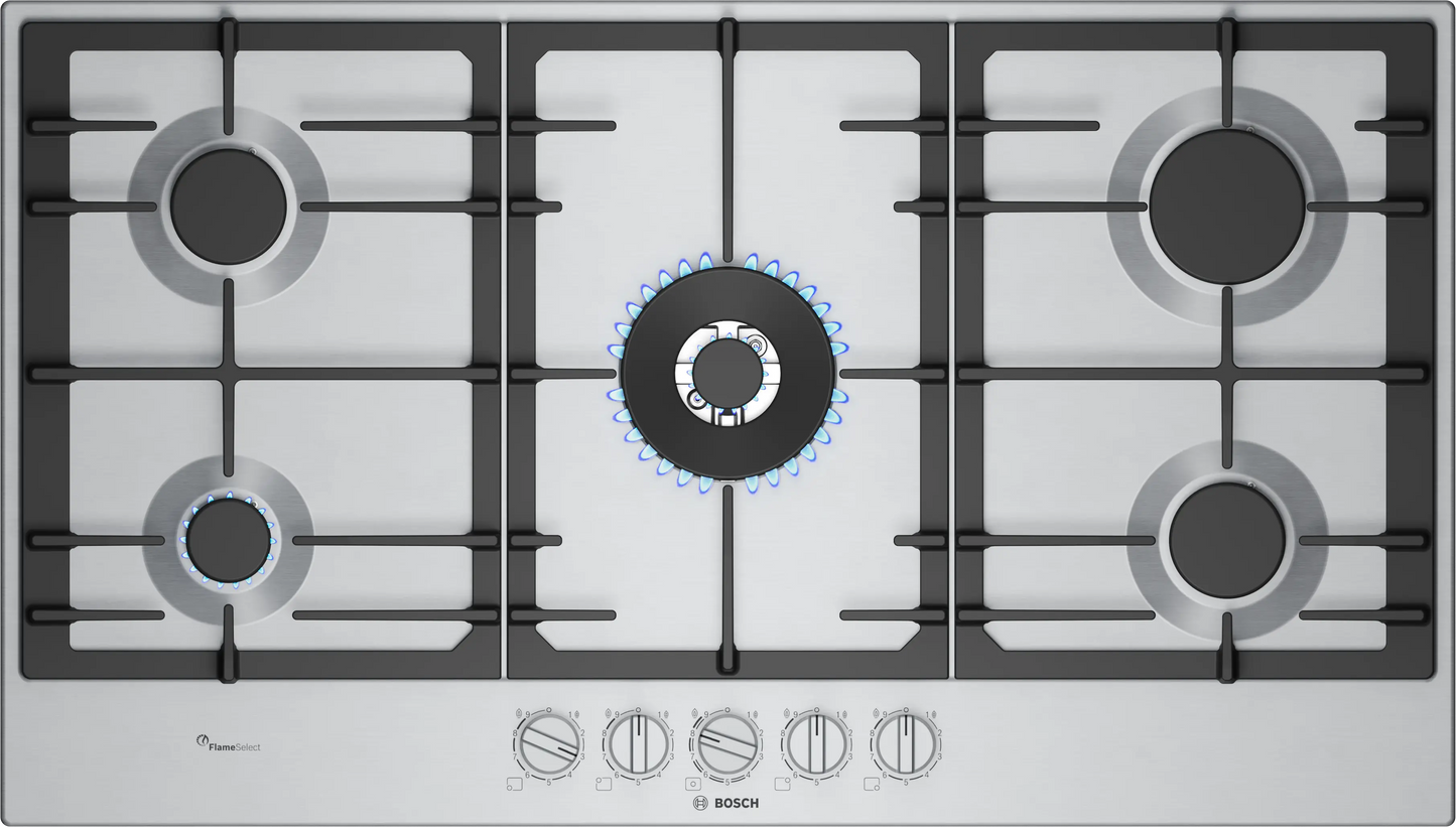 Bosch Series 6 Gas cooktop 90 cm Stainless steel
