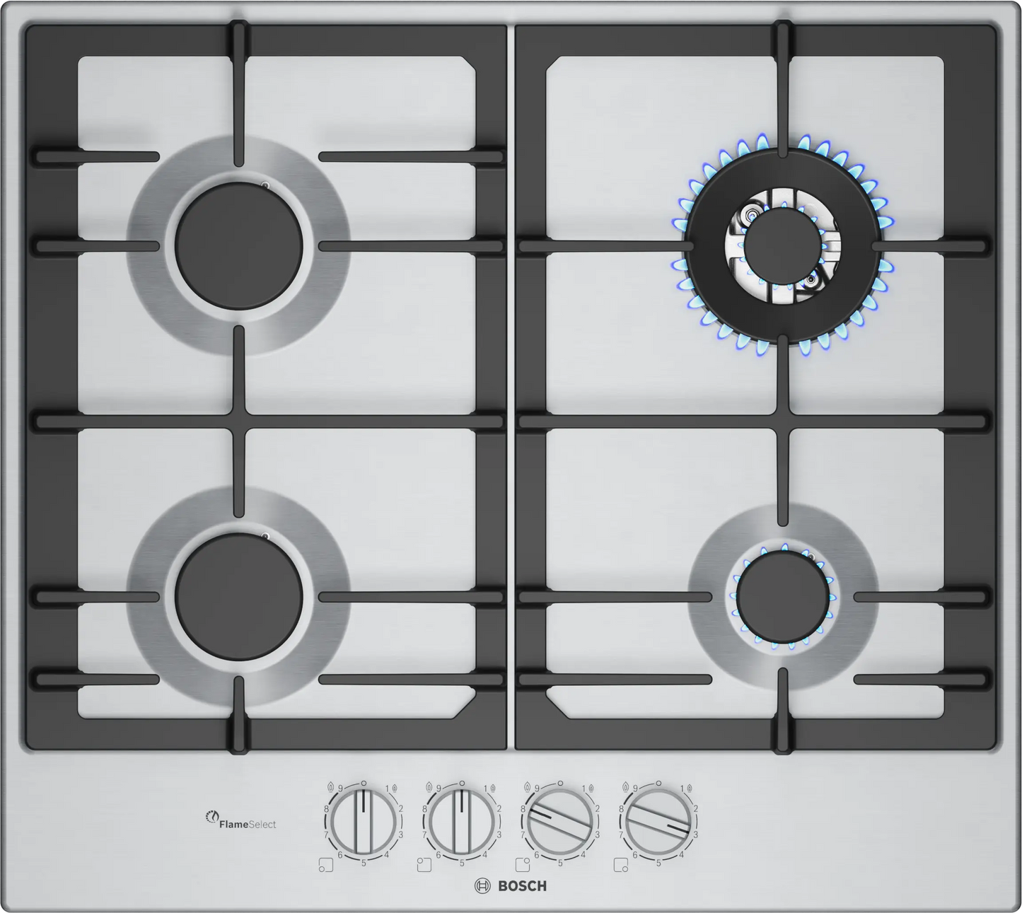 BoschSeries 6 Gas cooktop 60 cm Stainless steel