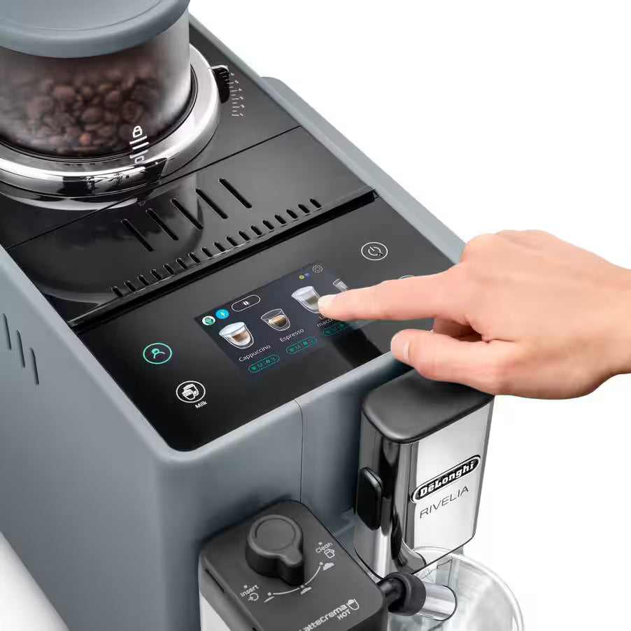 DeLonghi Rivelia With Auto Milk Fully Automatic Coffee Machine Pebble Grey