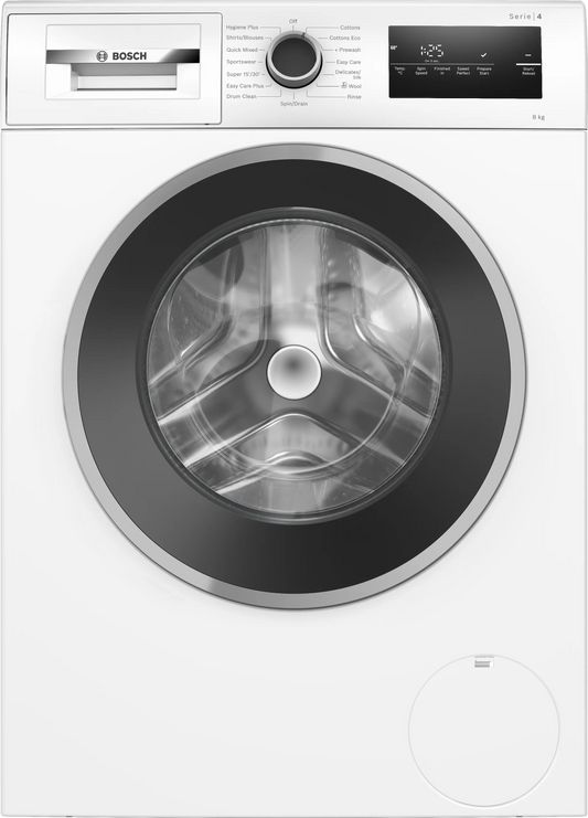 Bosch Series 4 Washing machine, front loader 8 kg 1400 rpm