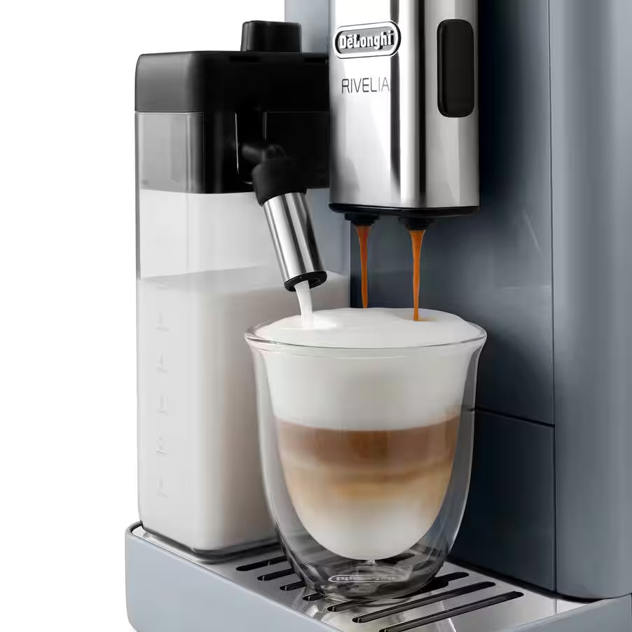 DeLonghi Rivelia With Auto Milk Fully Automatic Coffee Machine Pebble Grey