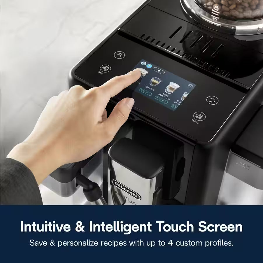 DeLonghi Rivelia With Auto Milk Fully Automatic Coffee Machine Black