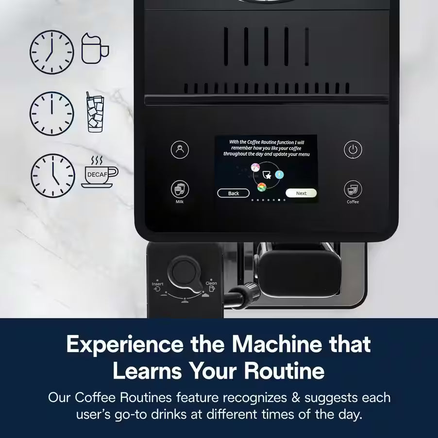 DeLonghi Rivelia With Auto Milk Fully Automatic Coffee Machine Black