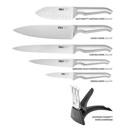 Füri Pro Stainless Steel Knife Block Set - 7 Piece