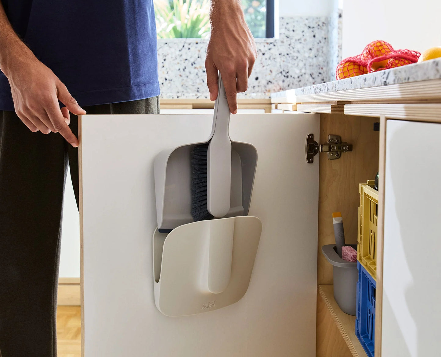 CleanTech™ Wall-Mounted Dustpan & Brush Set