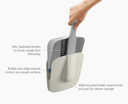 CleanTech™ Wall-Mounted Dustpan & Brush Set