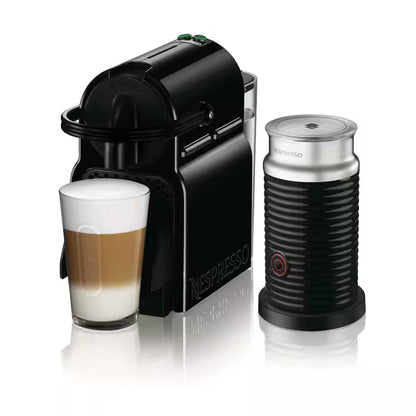 DeLonghi Nespresso Inissia Capsule Coffee Machine with Aeroccino Black