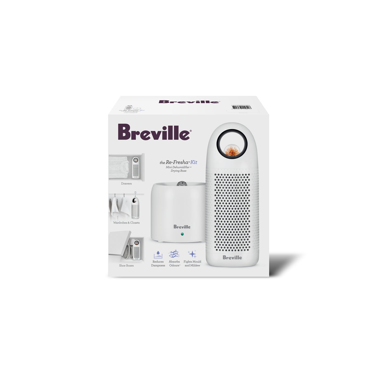 Breville the Re-fresher™ Kit mini Dehumidifier + drying base