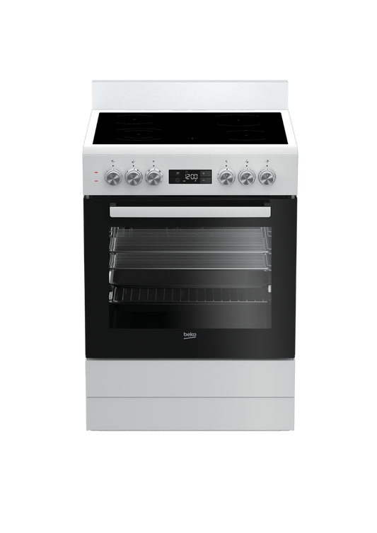 Beko 60cm White Ceramic Freestanding Cooker