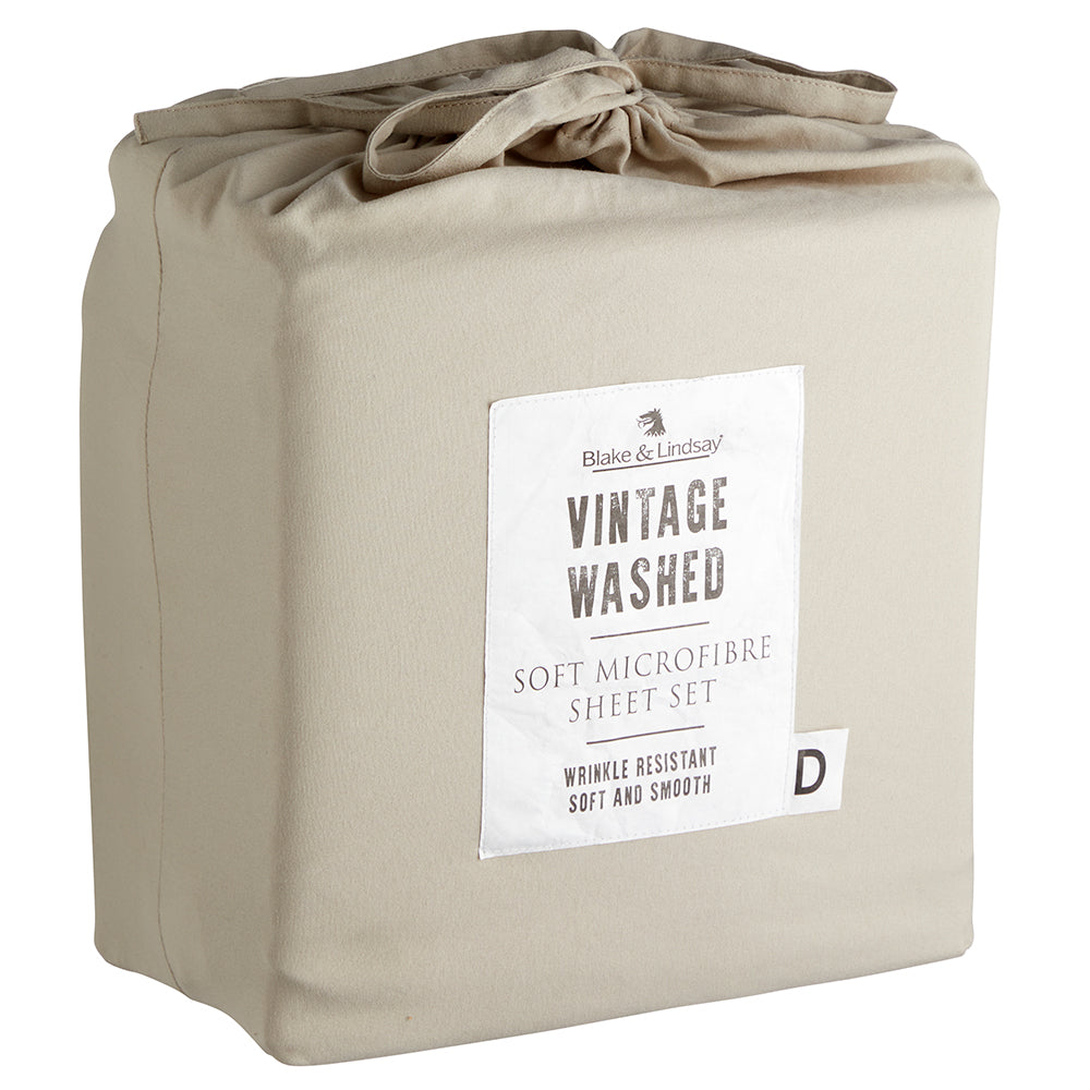 Vintage Washed Microfibre Sheet Sets
