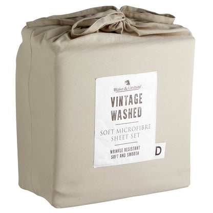 Vintage Washed Microfibre Sheet Sets