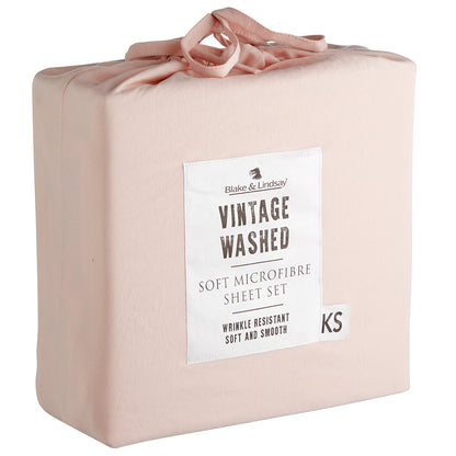 Vintage Washed Microfibre Sheet Sets