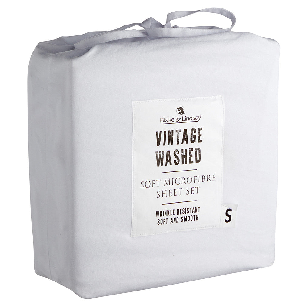Vintage Washed Microfibre Sheet Sets