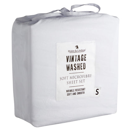 Vintage Washed Microfibre Sheet Sets