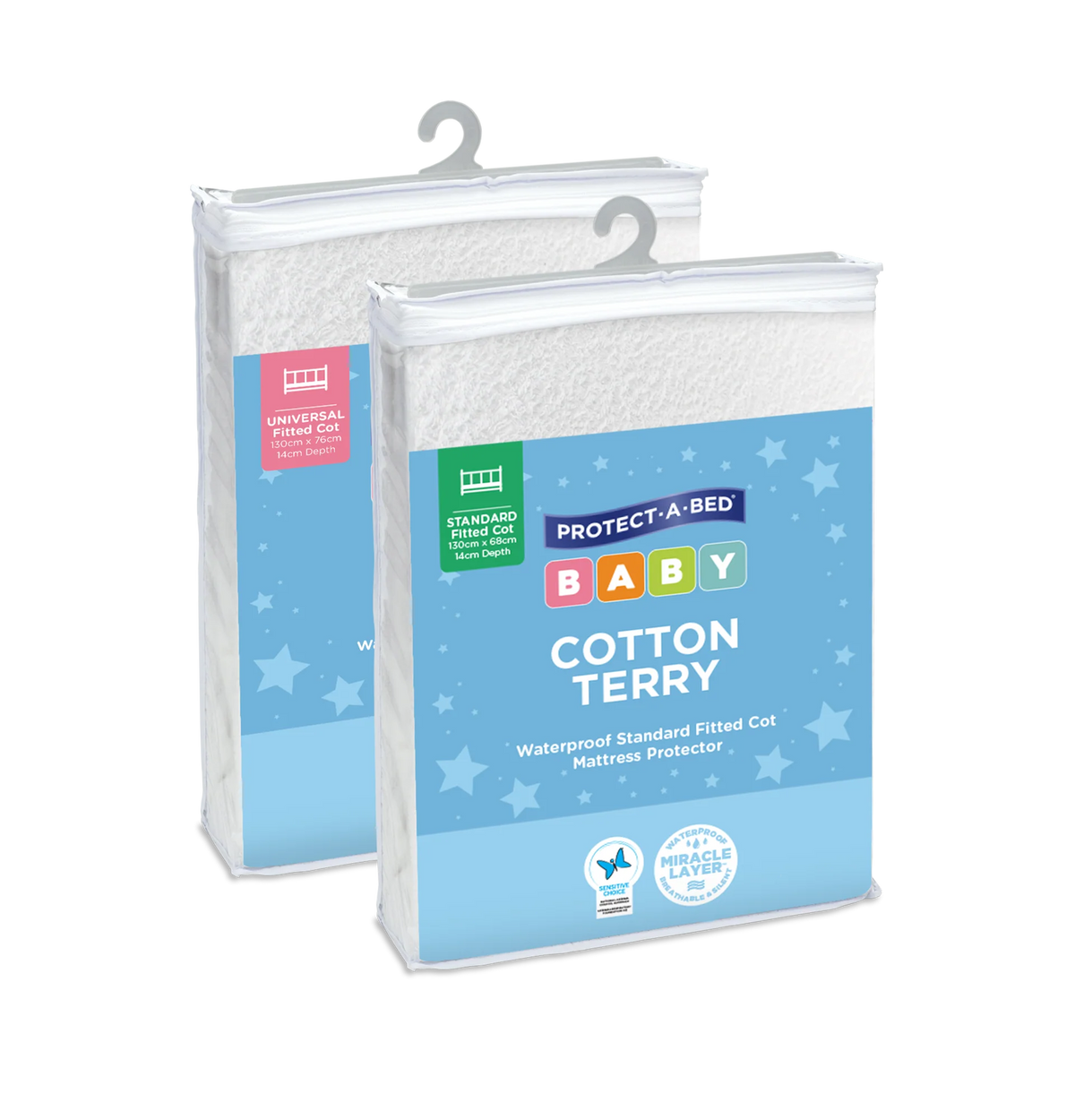 Cotton Terry Fitted Waterproof Cot Mattress Protector