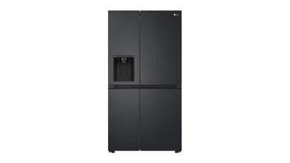 LG 635L Side-by-Side Smart Fridge Freezer with Ice & Water Dispenser - Matte Black