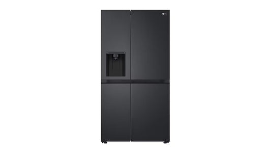 LG 635L Side-by-Side Smart Fridge Freezer with Ice & Water Dispenser - Matte Black