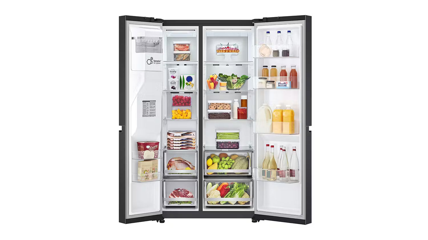 LG 635L Side-by-Side Smart Fridge Freezer with Ice & Water Dispenser - Matte Black