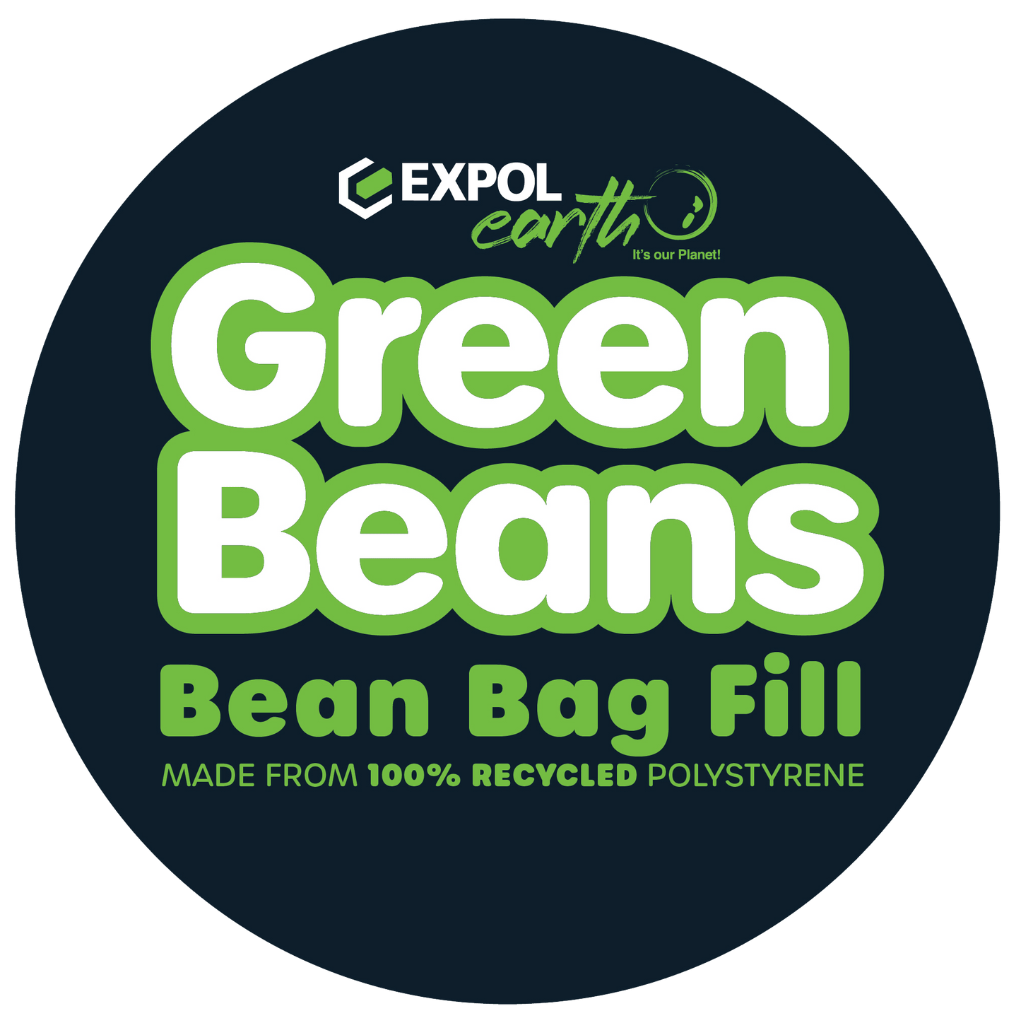 Expol Earth Green Beans Bean Bag Refill 250L