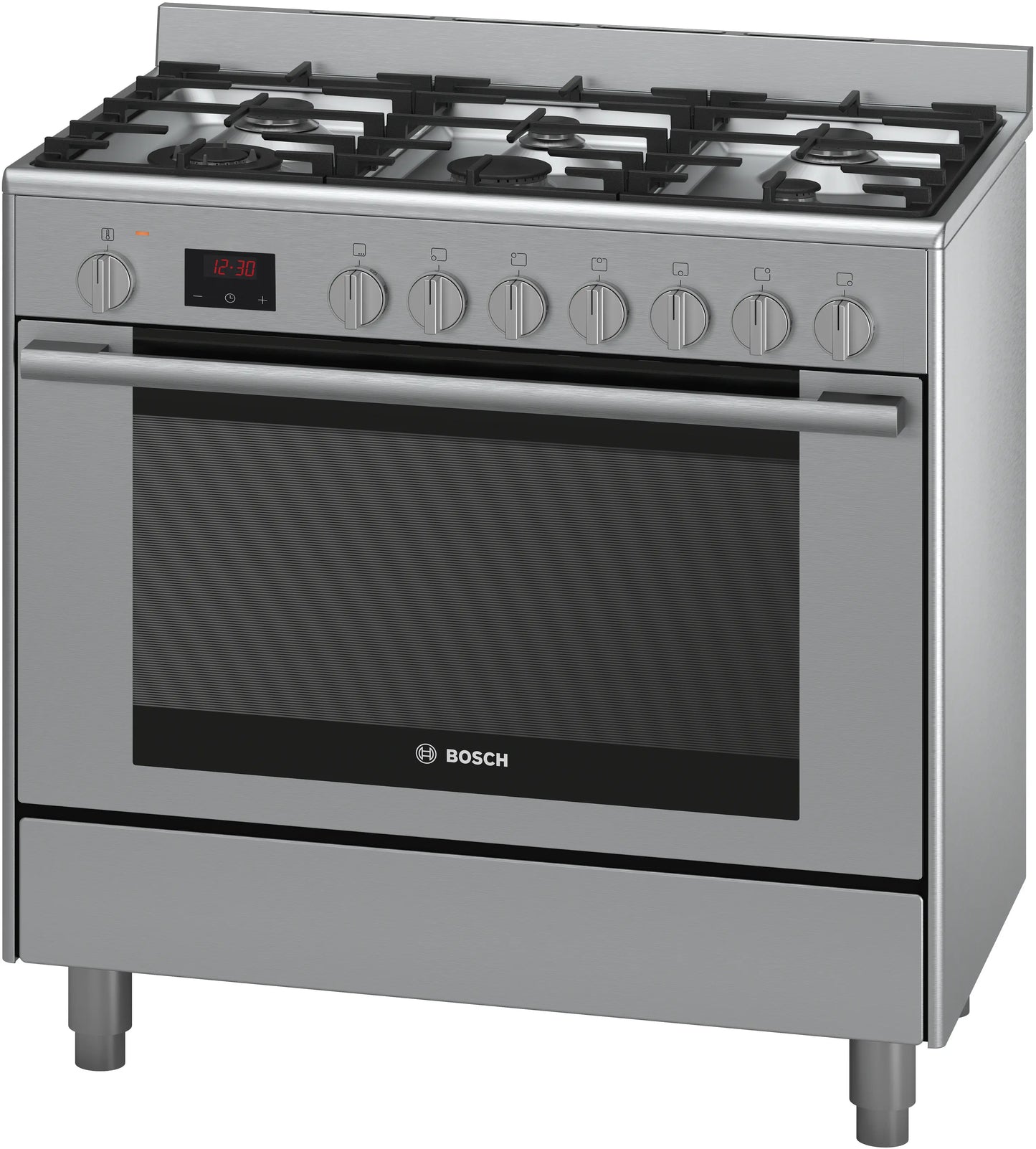Bosch Series 6 Dual fuel range cooker Stainless steel