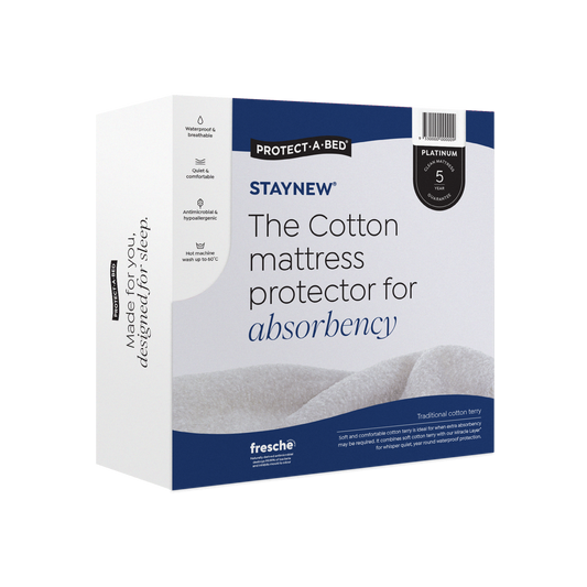StayNew Cotton Terry Fitted Waterproof Mattress Protector by Protect-A-Bed