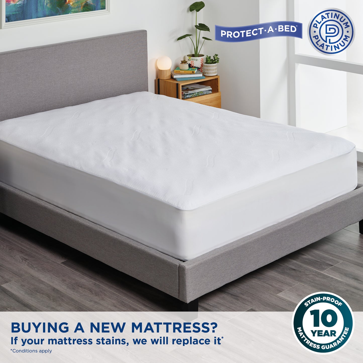 Signature Tencel™ Jacquard Fitted Waterproof Mattress Protector