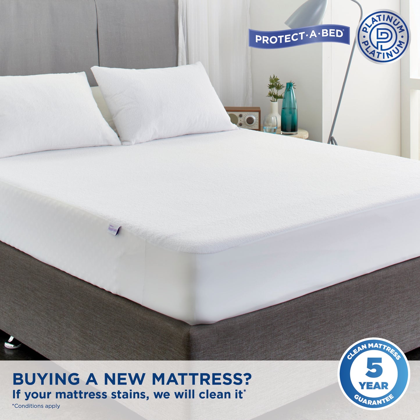 StayNew Cotton Terry Fitted Waterproof Mattress Protector by Protect-A-Bed