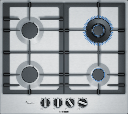 Bosch Series 6 60cm stainless Gas Cooktop