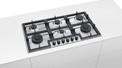 Bosch Series 6 90cm Stainless Gas Cooktop