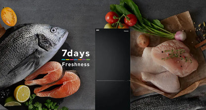 Panasonic 380L Bottom Mount Fridge Freezer (Black)