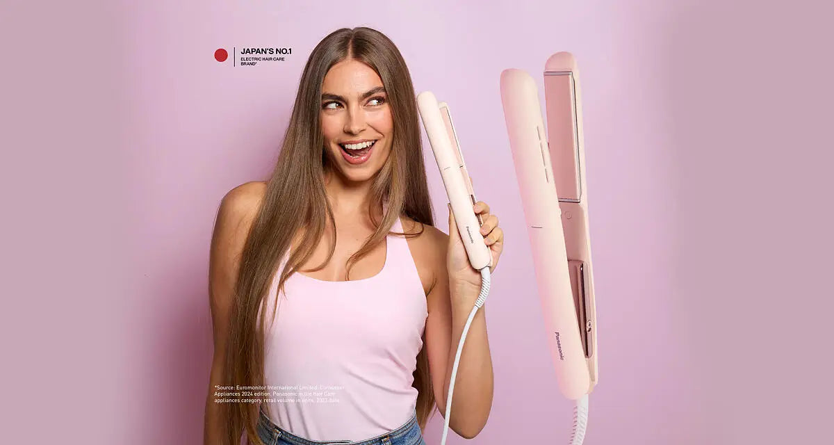 Panasonic 2 Way Hair Straightener (Strawberry Pink)