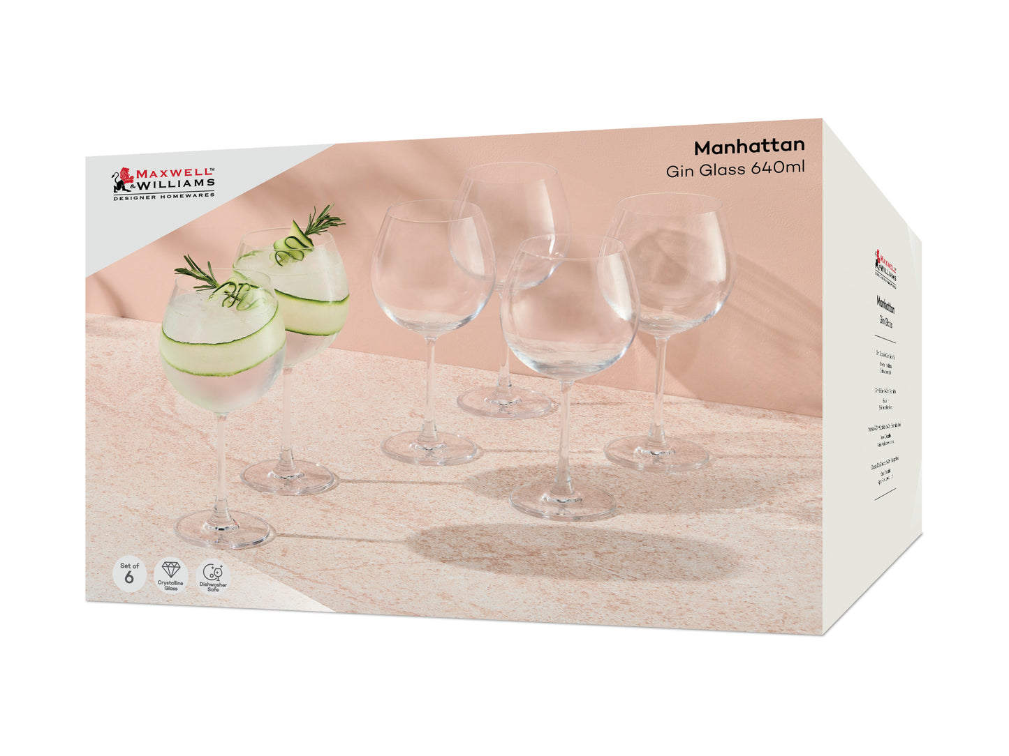 Maxwell & Williams MANHATTAN GIN 640ML SET 6