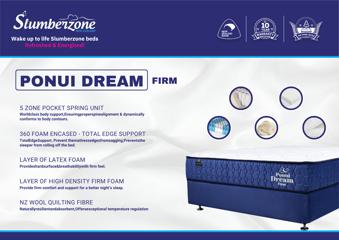 Ponui Dream Firm - Mattress and Base