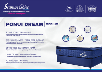 Ponui Dream Medium - Mattress and Base