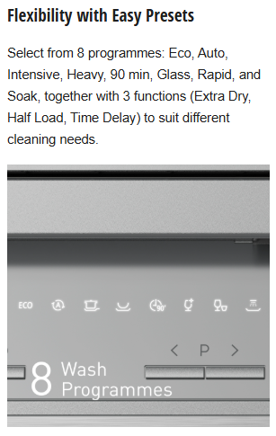 Panasonic 15 Place Stainless dishwasher