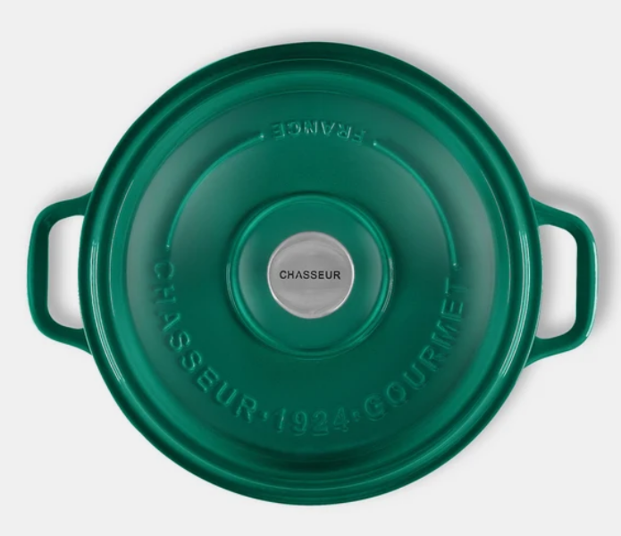 CHASSEUR Gourmet Round French Oven 26cm/5 Litre Cast Iron, Jade