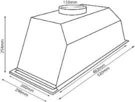 Parmco 530MM Integrated Rangehood