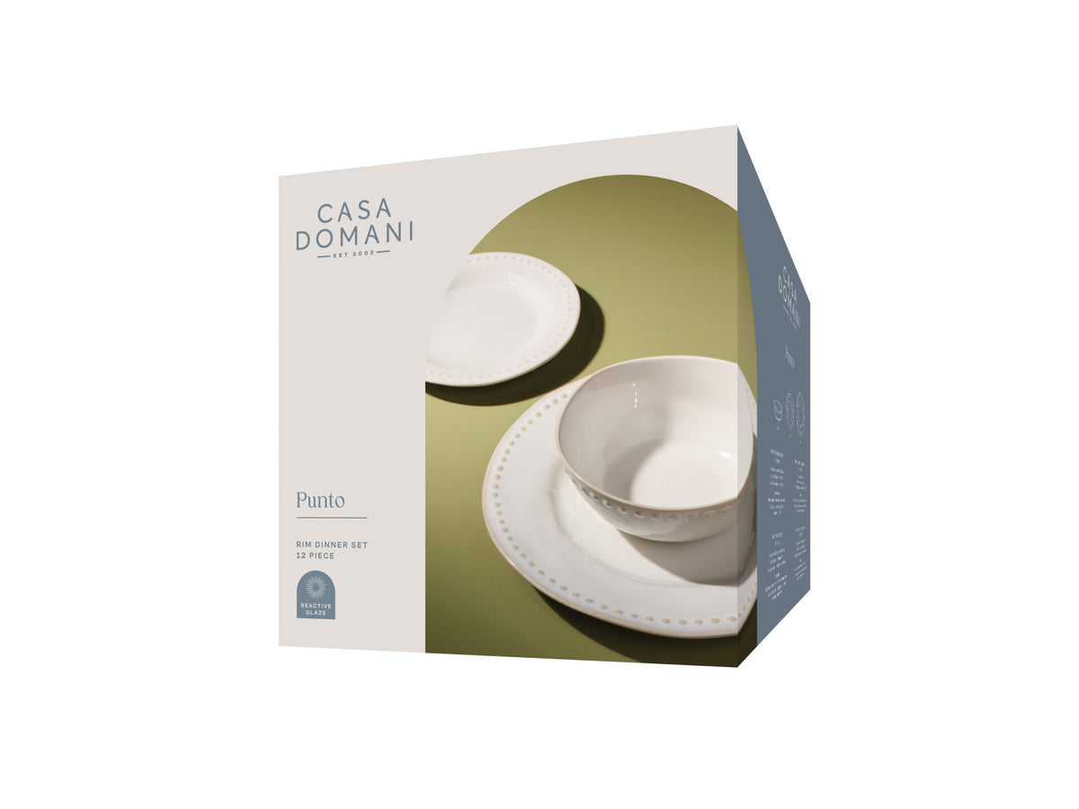 Punto Rim 12 Piece Dinner Set