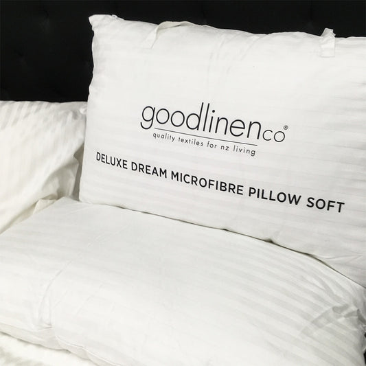 Deluxe Dream Microfibre Pillows (Soft, Medium or Firm) by Good Linen Co